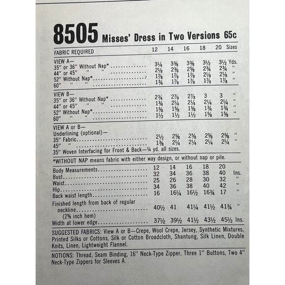 McCalls8505  Sewing pattern shift dress 1960s Size 12 - Picture 4 of 7